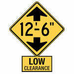 Warning Sign - Low Clearance Ahead