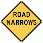 Warning Sign - Road Narrows